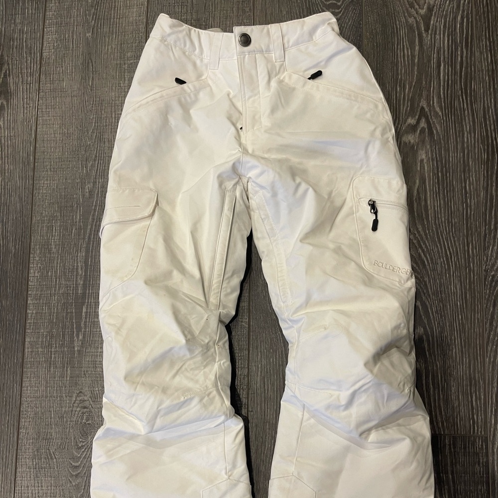 Boulder Gear Girls Ravish Snow Pants, White, Size L (14)